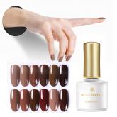 Load image into Gallery viewer, Cafe Series Pink Caramel Coffee Gel Polish