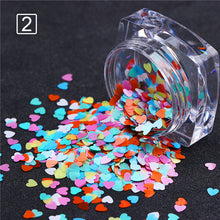 Load image into Gallery viewer, Heart Shape Nail Sequins Flakes