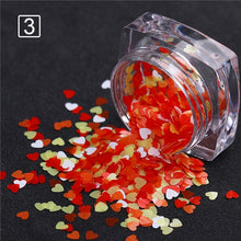 Load image into Gallery viewer, Heart Shape Nail Sequins Flakes