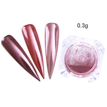 Load image into Gallery viewer, Rose Gold Mirror Nail Glitter Powder