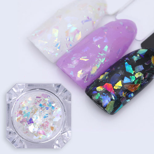 Candy Glass Paper Nail Flakies