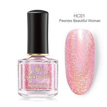 Load image into Gallery viewer, Pink Holographic Nail Polish Glitter